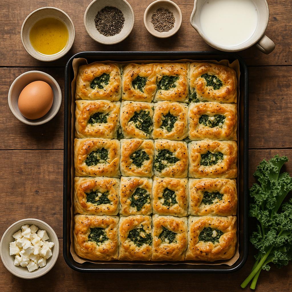 Börek mit Grünkohl & Schafskäse (ein Blech)