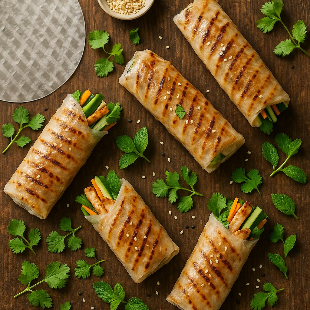 Grill-Rollen mit Hähnchen & Teriyaki