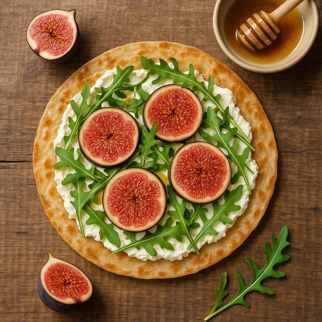 Pfannen-Piadina mit Ziegenkäse & Feigen