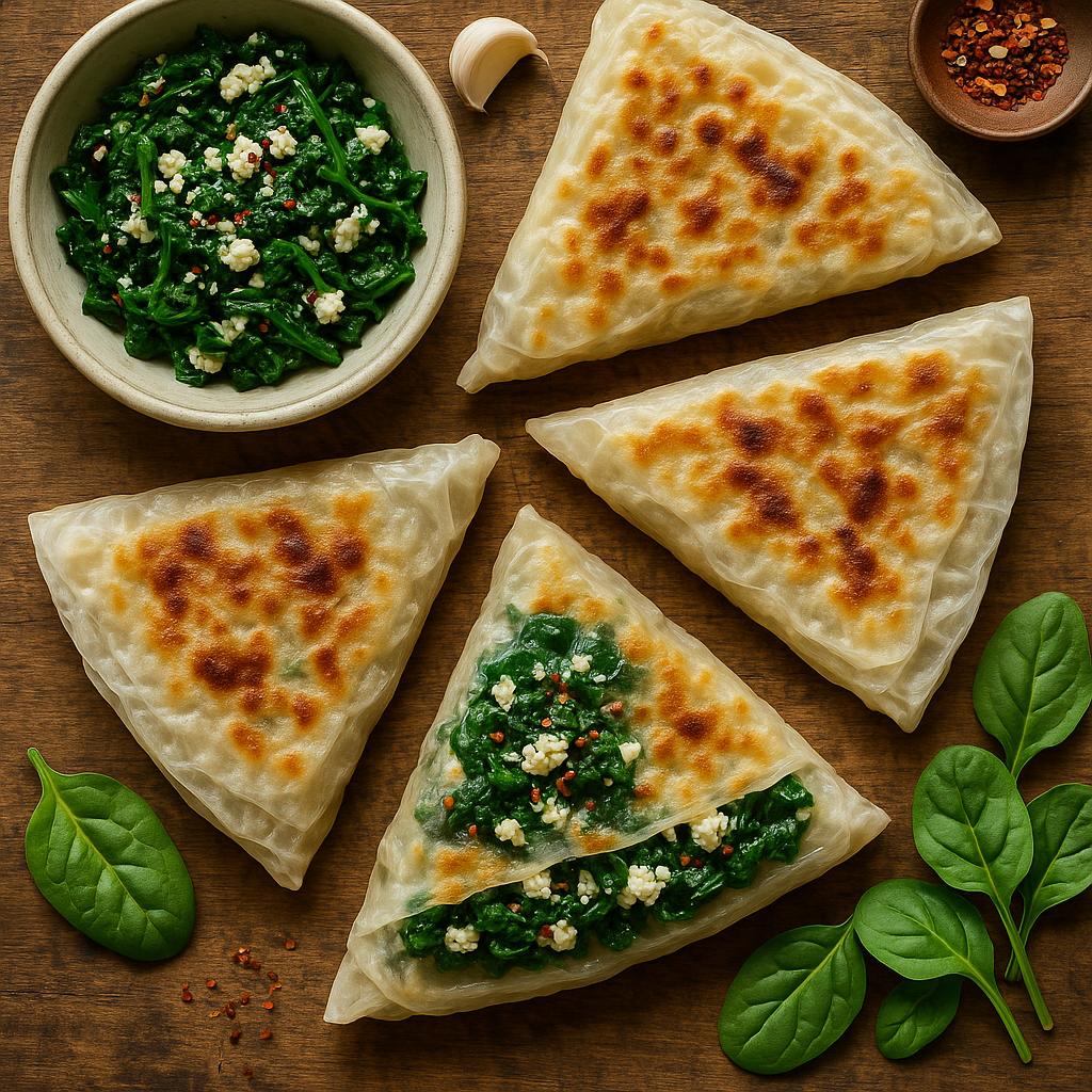 Reispapier-Gözleme (Türkisches Fladenbrot)