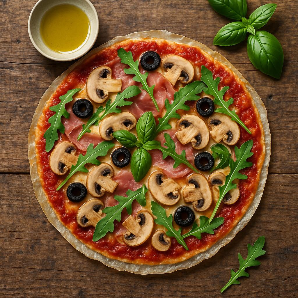 Reispapier-Pizza