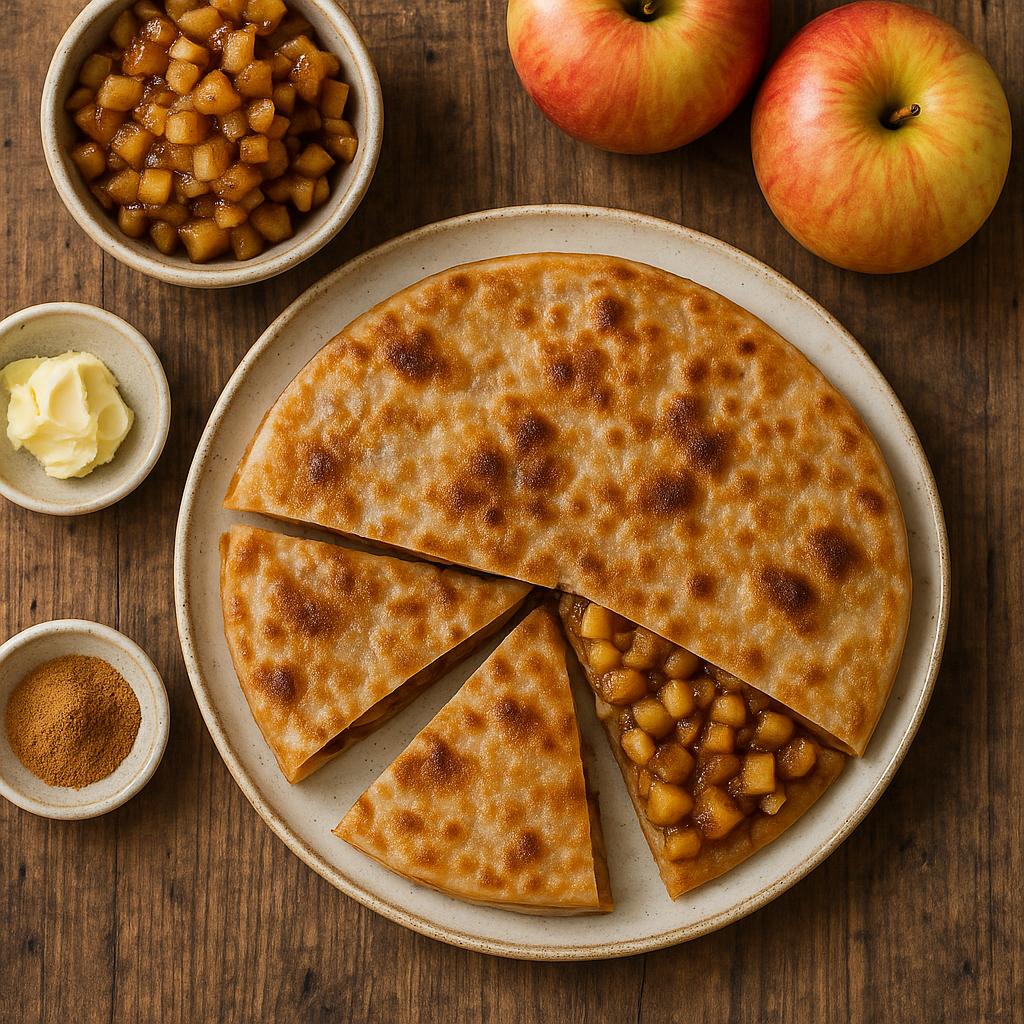 Süße Reispapier-Quesadilla mit Apfel & Zimt